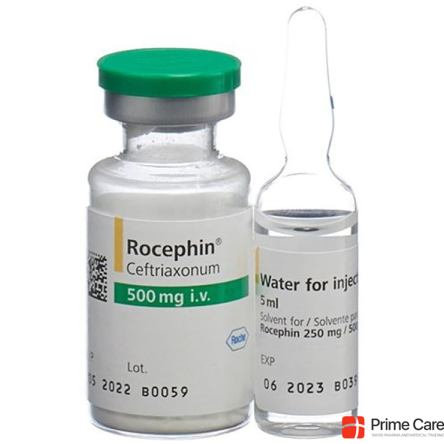 Rocephin Dry Sub 500 mg i.v. with Solvent Penetration 5 pcs.