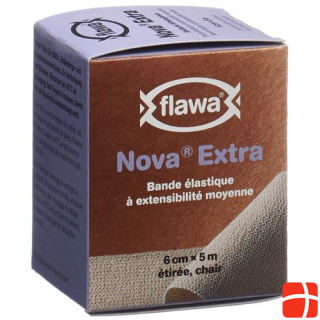 FLAWA NOVA EXTRA бинт средней тяги 6смx5м телесного цвета