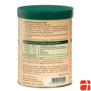 Spirulina Flamant Vert Bio Tabl 500 mg Ds 100 Stk