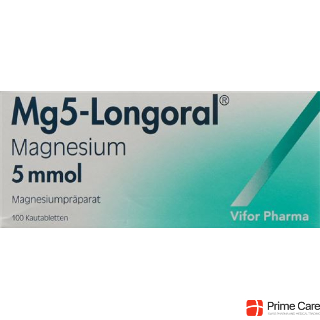 Mg5-Longoral Chewable 5 mmol 100 pcs