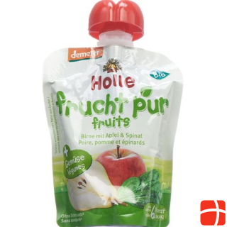 Holle Pouchy pear apple & spinach 90 g