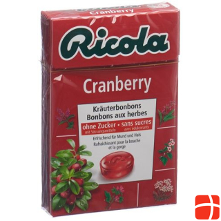 Ricola Cranberry Herbal Candies without Sugar Box 50 g