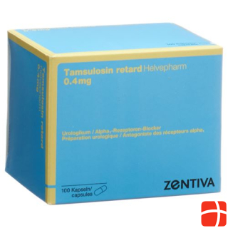 Tamsulosin retard Helvepharm Ret Caps 0.4 mg 100 Capsules