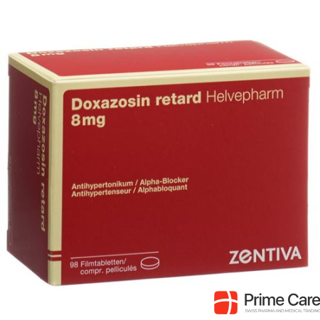 Doxazosin retard Helvepharm Ret Filmtabl 8 mg 98 pcs