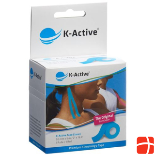 K-Active Kinesiology Tape Classic 5cmx5m blue water repellent 6 