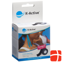 K-Active Kinesiology Tape Classic 5cmx5m черный водоотталкивающий