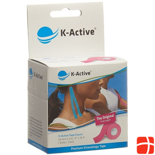 K-Active Kinesiology Tape Classic 5cmx5m pink water repellent 6 