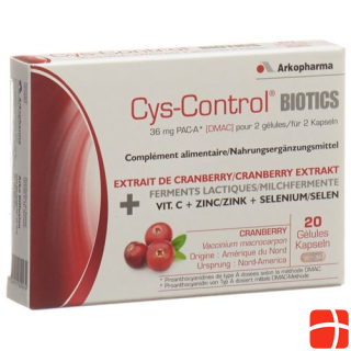 Cys-Control Biotics Probiotic Caps 20 Capsules