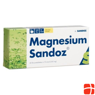 Magnesium Sandoz Effervescent Tab Lemon 40 pcs