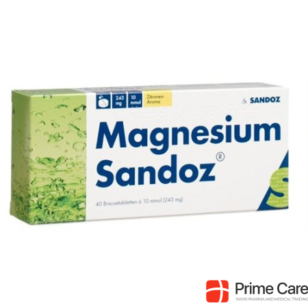 Magnesium Sandoz Effervescent Tab Lemon 40 pcs