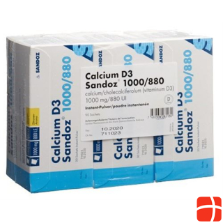 Calcium D3 Sandoz Plv 1000/880 Btl 90 Stk