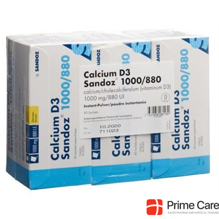 Calcium D3 Sandoz Plv 1000/880 Btl 90 Stk
