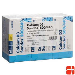 Calcium D3 Sandoz Plv 500/440 Btl 90 Stk