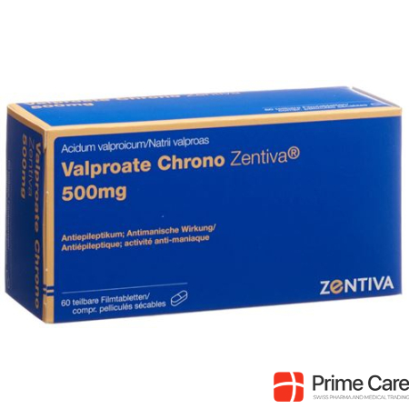 Valproate Chrono Zentiva Filmtabl 500 mg 60 Stk