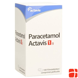 Paracetamol Actavis Filmtabl 1000 mg Ds 100 Stk