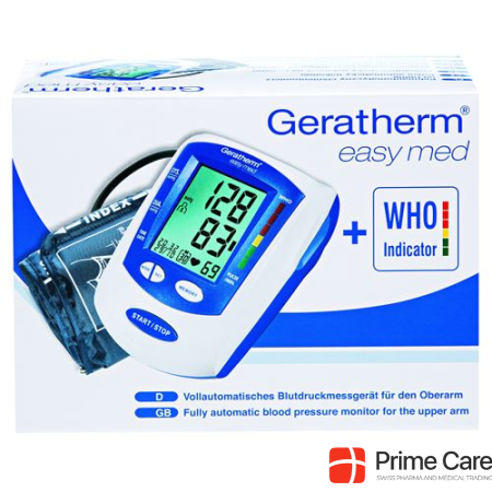 Geratherm blood pressure monitor easy med with WHO Indicator