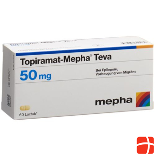 Topiramate Mepha Teva Lactab 50 mg 60 Capsules