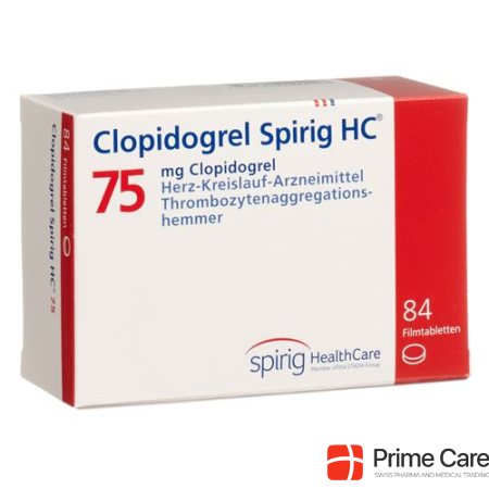 Clopidogrel Spirig HC Filmtabl 75 mg 84 pcs