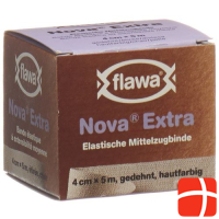 FLAWA NOVA EXTRA Mittelzugbinde 4cmx5m hautfarbig
