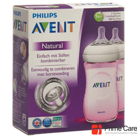 Avent Philips Naturnah bottle 2x260ml Duo pink