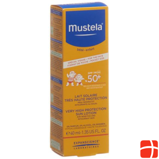 Mustela Sun Protection Sun Milk SPF50+ Face 40 мл
