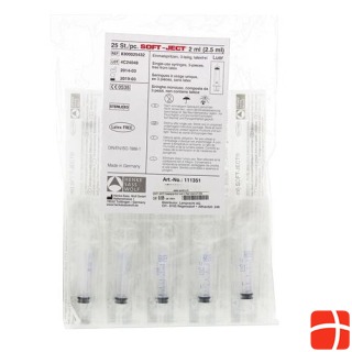 SOFT-JECT disposable syringe 2.5ml luer sterile 25 pcs.