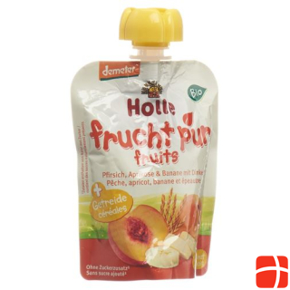 Holle Pouchy Peach Apricot & Banana with Spelt 90 g