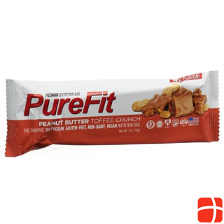 PureFit Protein Bar Toffee Crunch 100% Vegan 15 x 57 g