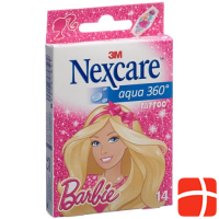 3M Nexcare Детский пластырь Aqua 360º Barbie 14 шт.
