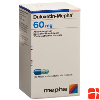 Duloxetine Mepha Caps 60 mg Fl 100 Capsules