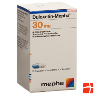 Duloxetine Mepha Caps 30 mg Fl 100 Capsules
