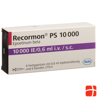 Recormon PS Inj Sol 10000 E/0.6ml Fertspr 6 pcs.