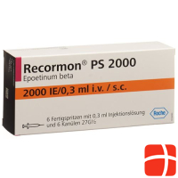 Recormon PS Inj Sol 2000 E/0.3ml Fertspr 6 pcs.