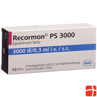 Recormon PS Inj Sol 3000 E/0.3ml Fertspr 6 pcs.