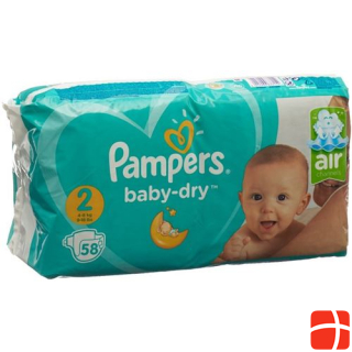 Pampers Baby Dry Gr2 4-8кг Мини эконом упаковка 58 шт.