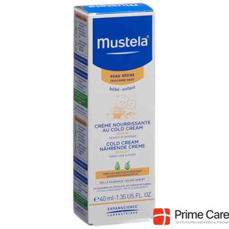Mustela nourishing face cream with cold cream dry skin 40 m
