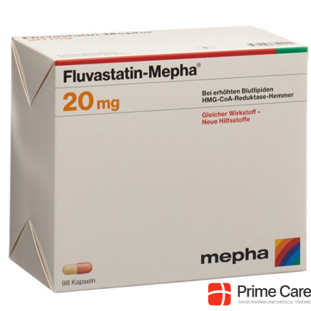 Fluvastatin Mepha Caps 20 mg 98 Capsules