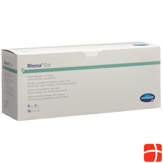 Rhena Star elastic bandages 8cmx5m skin colored open 10 pcs
