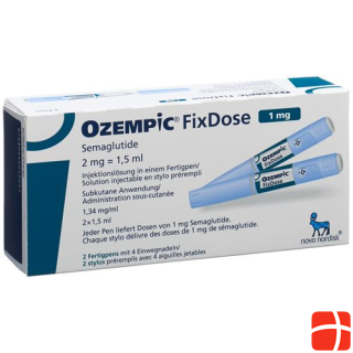 Ozempic FixDose Inj Lös 2 mg/1.5ml (1 mg/Dosis) 2 Fertpen 1.5 ml