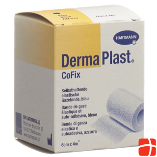 Dermaplast Cofix gauze bandage 6cmx4m blue