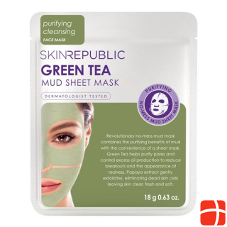 skin republic Green Tea Mud Sheet Face Mask 18 g