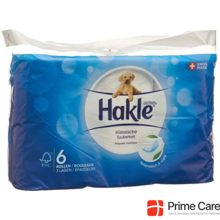 Hakle Classic Clean Toilet Paper white FSC 4 x 6 pcs