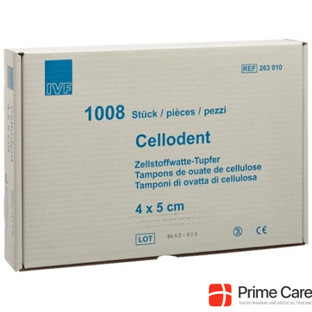 Cellodent Zellstoffwatte-Tupfer 4x5cm 12fach Box 15120 Stk