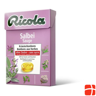 Ricola Конфеты с травами шалфея без сахара коробка 50 г