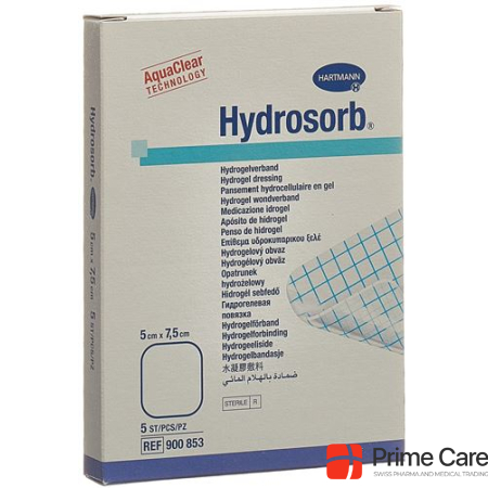 HYDROSORB Hydrogel Verband 5x7.5cm steril 5 Stk