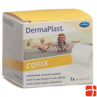 DERMAPLAST COFIX gauze bandage 4cmx4m white
