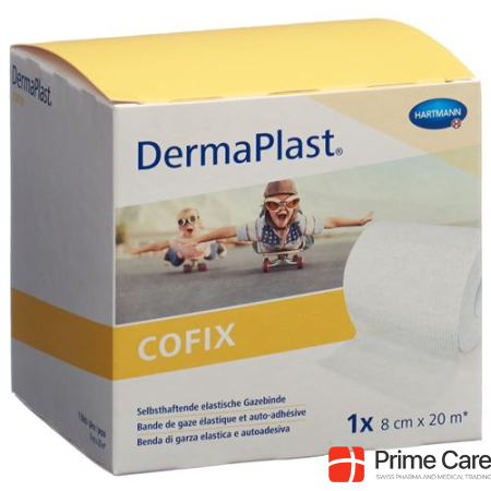 DERMAPLAST COFIX gauze bandage 8cmx20m white
