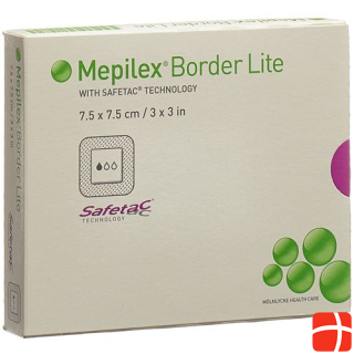 Mepilex Border Lite Silicone Foam Dressing 7.5x7.5cm 5pcs