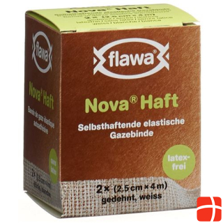 Flawa Nova Adhesive Cohesive Elastic Gauze Bandage 2.5cmx4m latex free