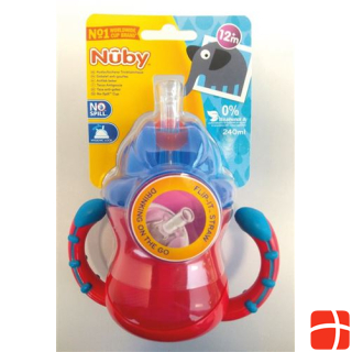 Nuby drinking straw cup Flip-It Grip with handles